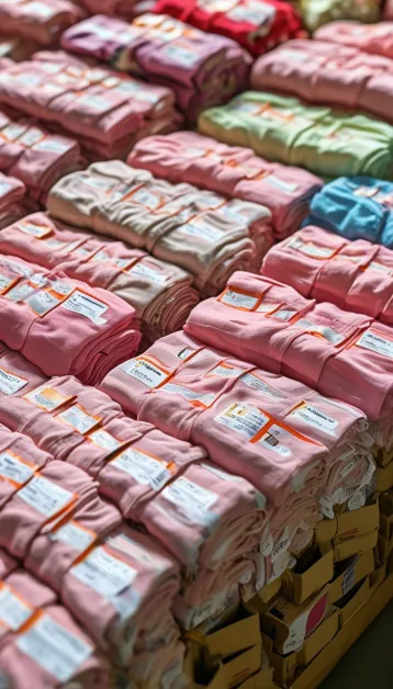 สต็อกกางเกงในขายส่งเรียงเป็นระเบียบ พร้อมจัดส่งจากโรงงานไปยังร้านค้าหรือผู้จำหน่ายโดยตรง แพคสินค้า กางเกงในเตรียมจัดส่ง นครศรีธรรมราช